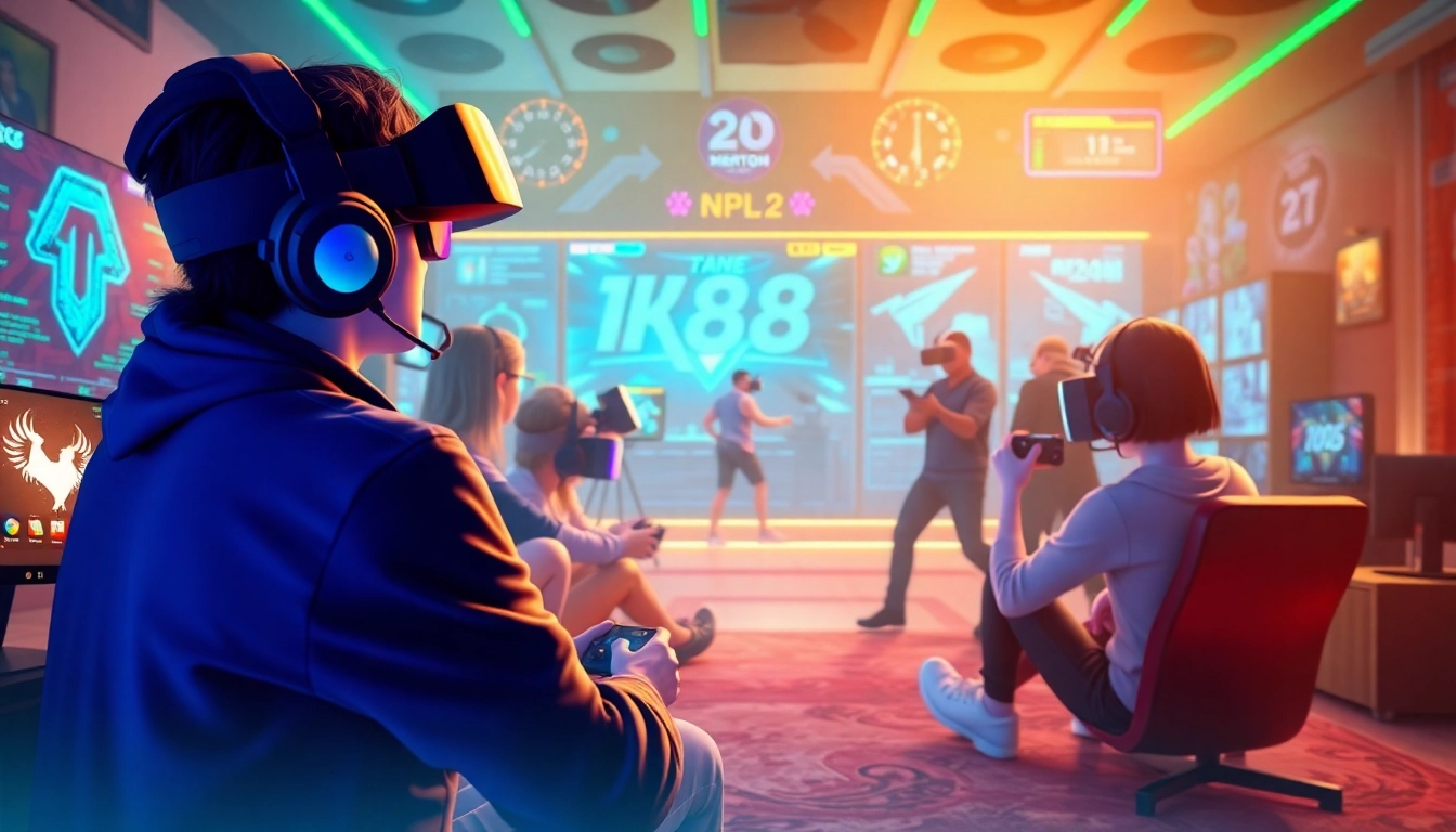 Dynamic online gaming scene showcasing NK88 GG in vibrant colors and exciting action.