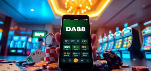 Tải App Da88 showing gaming interface with poker chips and cards