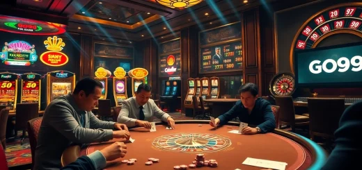 Exciting scene of professional gaming at GO99 casino showcasing poker action.