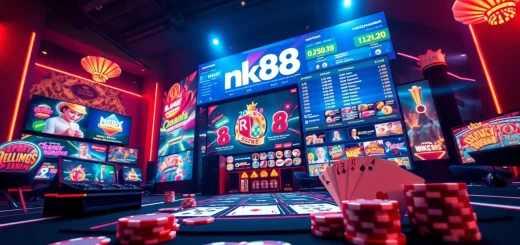 nk88 online gaming platform showcasing vibrant casino games and user interaction